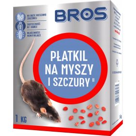   Egerek és patkányok elleni védelem - BROS egér- és patkányméreg pelyhek 1 kg