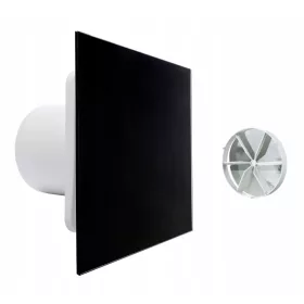   Ventika KLIQ100BASE + KLIQFP180GLASSBLK fürdőszoba ventilátor 100 mm