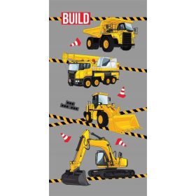   Törölköző - Tengerparti fürdő törülköző 70x140 építőipari kotrógép