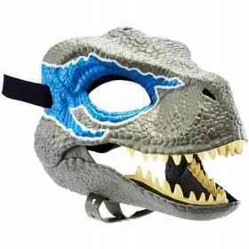   Maszk gyerekeknek - 3D dino maszk, dino mozgatható állkapocskal, kék