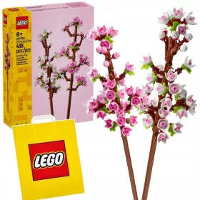    LEGO ICONS 40725 Cseresznyevirág + Papírtáska LEGO 6315786 sárga 24x8x18 cm