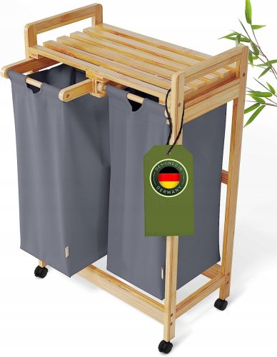 Ruhakosár - MatMay szennyeskosár 60l, szürke és ezüst árnyalatai