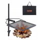  VEVOR SZÉN GRILL FORGÓ GRILL 40,5X40,5 cm HORDOZHATÓ SZILÁRD ANYAG