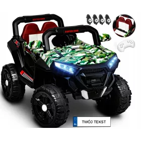   Elektromos játékautó - Super Car Auto az akkumulátorhoz 4x4 camo bőr lakk