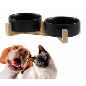  Két Emes kerámia tál készlet, fekete, 1,2 l