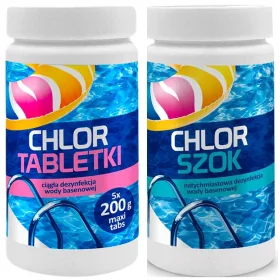  Medence kémia - 2in1 kémia a medence klór sokkhoz + tabletták 5x200g