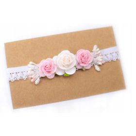   Gyermek fejpánt - Fejszalag egy mini keresztelő koszorúhoz a kereszteléshez