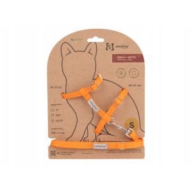   Póráz, hám egy macskának - Amiplay samba pajzsok + póráz egy macska narancsra