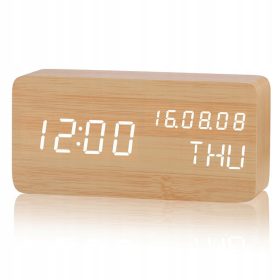   Óra a gyerekszobába - Faasztal óra óra ébresztőóra dátum hőmérséklet