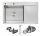 Mosogató - Inox acél mosogató 78x49 L Szifon