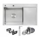 Mosogató - Inox acél mosogató 78x49 L Szifon
