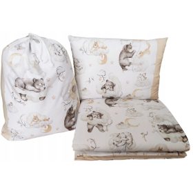   Gyermek lepedők töltelékkel - Óvodai ágynemű 100x135, mackók, ingyen táska