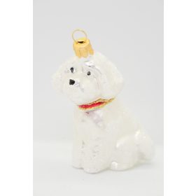   Karácsonyi díszek - Máltai kutya 1212 karácsonyfa csecsebecse