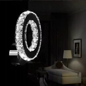   Kerti fali lámpa - Szép krómozott kerti fali lámpa beépített 16 W-os LED-forrással