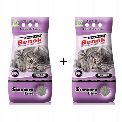 Alom nyulaknak és kis rágcsálóknak - SUPER BENEK Bentonit alom levendula 2X10l