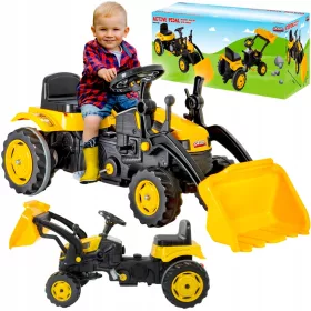   Pedálos traktor - TRAKTOR KOTTOR KANÁL PEDÁLOKKAL KORMÁNYKEREKÜLÉS