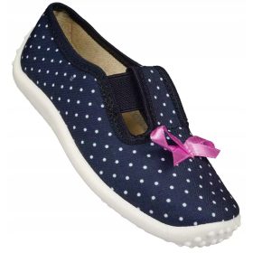   Gyermek papucs - Gyerek cipők zetpol bogyós sötétkék pontok