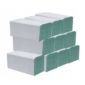   Konyharuha - Papír törülköző ZZ összecsukható zöld 2400 levelek