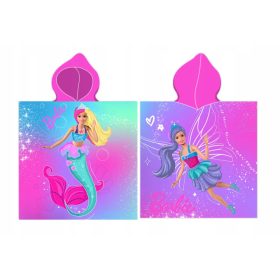   Baba törölköző kapucnival - PONCÓ TÖRÖLköző 55x110 BARBIE SELLŐ