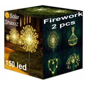   Földbe szúrható lámpa - 2x LED SOLAR KERTI LÁMPA SOLAR TÜZLÁMPÁK