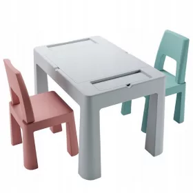    Tega Baby Multifun 1+2 szett, szürke, rózsaszín és türkiz