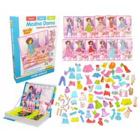    Mágneses kirakós Fashionable Lady öltöztetős 72 az 1-ben