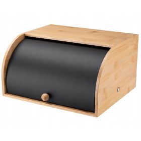   Kenyértartó doboz - Egyrészes Galicja Norton táska, fekete, barna és bézs fa árnyalatai