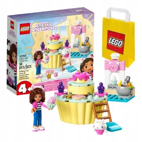    LEGO Gabi macskaháza 10785 Torta sütés édességgel + LEGO papírzacskó 6315786 sárga 24x8x18 cm