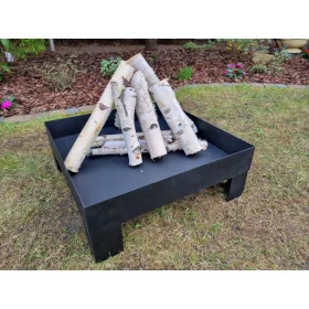   Faszenes grill - Kerti kandalló, grill, négyszögletes tál Máglya