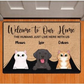   Szennyfogó szőnyeg - Kész gumi, kókusz, PVC, textil lábtörlő belső használatra, 80 x 50 cm