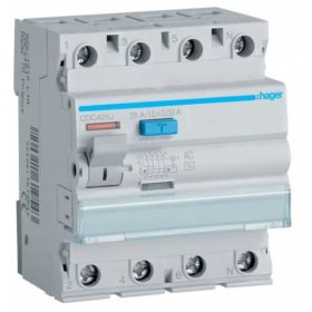 Hager hibaáram-megszakító 230 V IP20 25 A