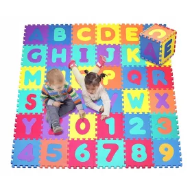    NAGY Eva habszivacs szőnyeg Színes ábécé számok puzzle 36 db