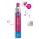 Palack, tartály a SodaStream - CO2 patron egy rózsaszín Sodastream telítettséghez
