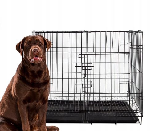 Ketrec, kennel kutyáknak - Nagy fém ketrec lejátszás kutya kutyákhoz 85x70x60