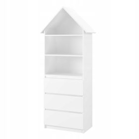   Könyvespolc a gyerekszobába - A3-as gyerekpolc, játékház, WHITE SMOTH