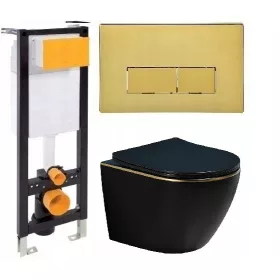    ARBO SLIM KERET 35cm + ARBO LINE FEKETE / ARANY vécécsésze + GOMB VÁLASZTÁS