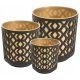  Lamela virágcserép 14 cm x 14 x 14,8 cm átmérője 14 cm műanyag fekete, sárga és arany árnyalatai + 2 egyéb termék