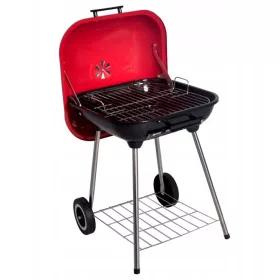  HORDOZHATÓ KERÉKES SZÉN GRILL FEDŐVEL + RÁCSOS