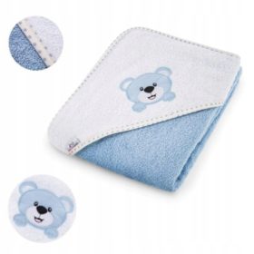  Baba törölköző kapucnival - BOCIOLAND KAPCSOLÓS KABÁT 100X100cm KÉK