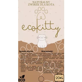   Alom nyulaknak és kis rágcsálóknak - Macska kavics 20 kg ecokitty széna
