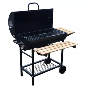   Faszenes grill - Nagy kerti grill BBQ szén 3 rács fedéllel