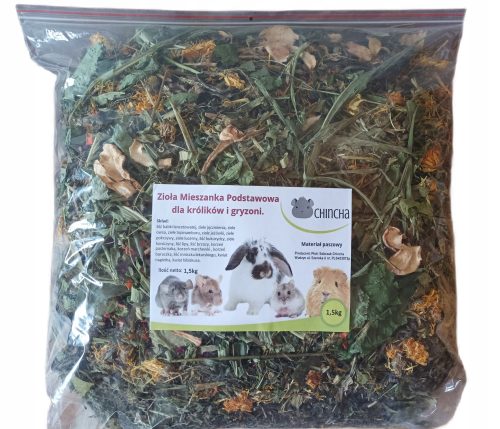 Takarmány kis rágcsálóknak - Alapvető gyógynövények a nyulak rágcsálók számára 1,5 kg