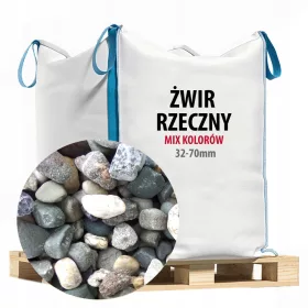   Kavics és díszkő - River Garden Gravel MIX COLOR 32-70 tonnás Big Bag