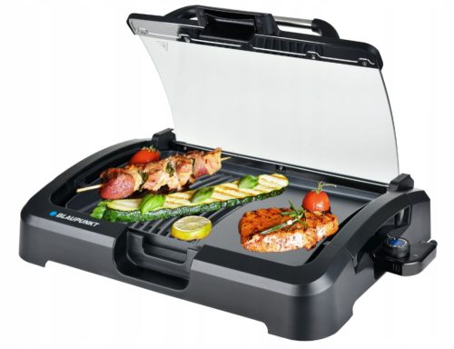 Elektromos grill - Erős elektromos grill zöldséghús fedelével