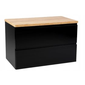    FÜRDŐSZOBAI SZEKRÉNY, FÜGGETŐ FEKETE FÉNYES MODUS 80cm