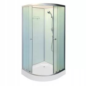   Hydrosan zuhanykabin Félkör alakú zuhanykabin WSH305B dupla ajtós, toló 90 x 90 cm