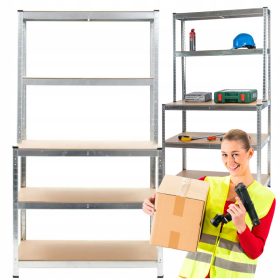    Mirpol fém raktári polc 180 x 100 x 60 cm max 150 kg polconként