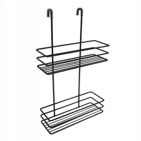   A huzal fürdőszobai polc a zuhanykabin stílusában felfüggesztett