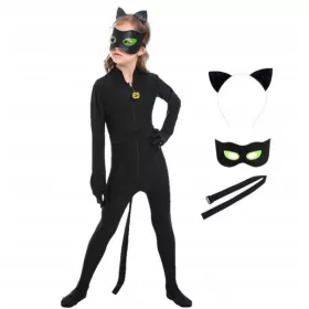   Unisex gyerek jelmez - Fekete macska ruha álruhája 104/110 katicabogár