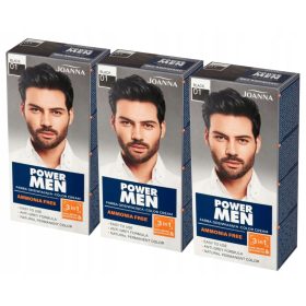    Joanna Power Men Color Cream Hajfesték 3 az 1-ben 01 Fekete 100g